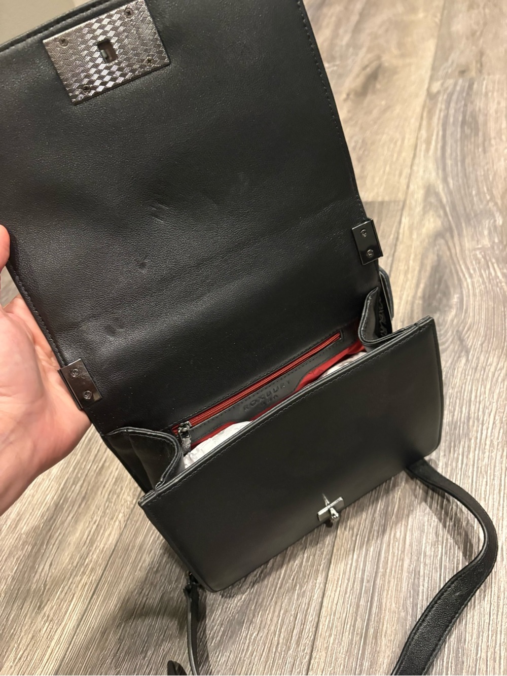 Nicole Lee Black Quilted Crossbody with Chain Strap - Picture 4 of 6